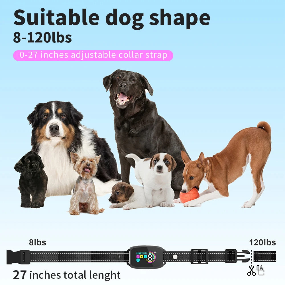 Smart Anti-Barking Dog Collar - Rechargeable Training Collar with HD Display & Waterproof Design