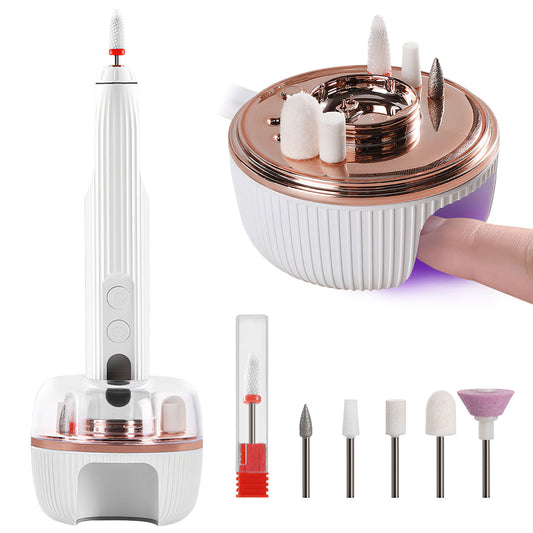 Professional Electric Nail Drill Kit - Complete Manicure Set with UV Dryer & 6 Drill Bits